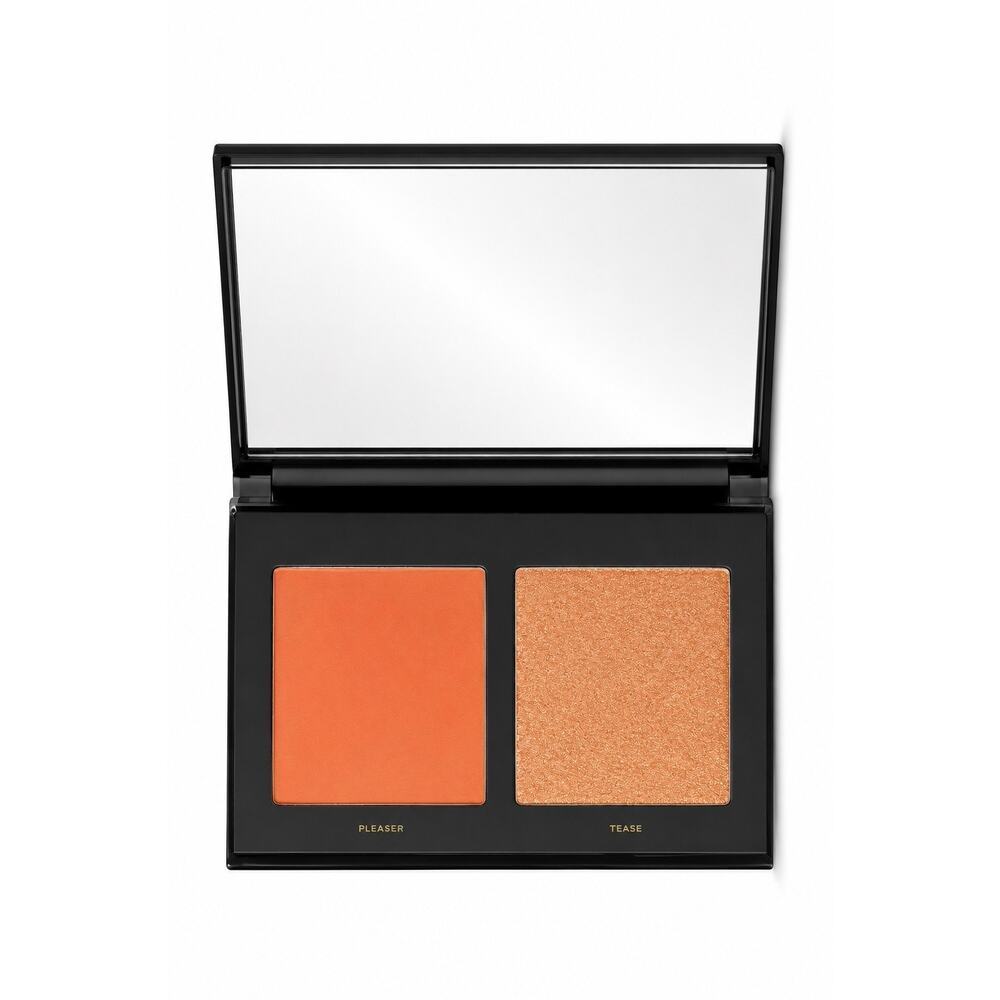 Haus Labs Head Rush Blush Highlighter Duo Pleaser Tease Peach Gold